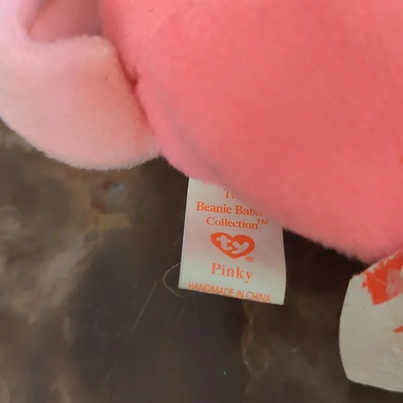 Retired Tag Errors PVC Pellet Pinky Beanie Baby 4072 Flamingo 🦩 - Picture 6 of 8